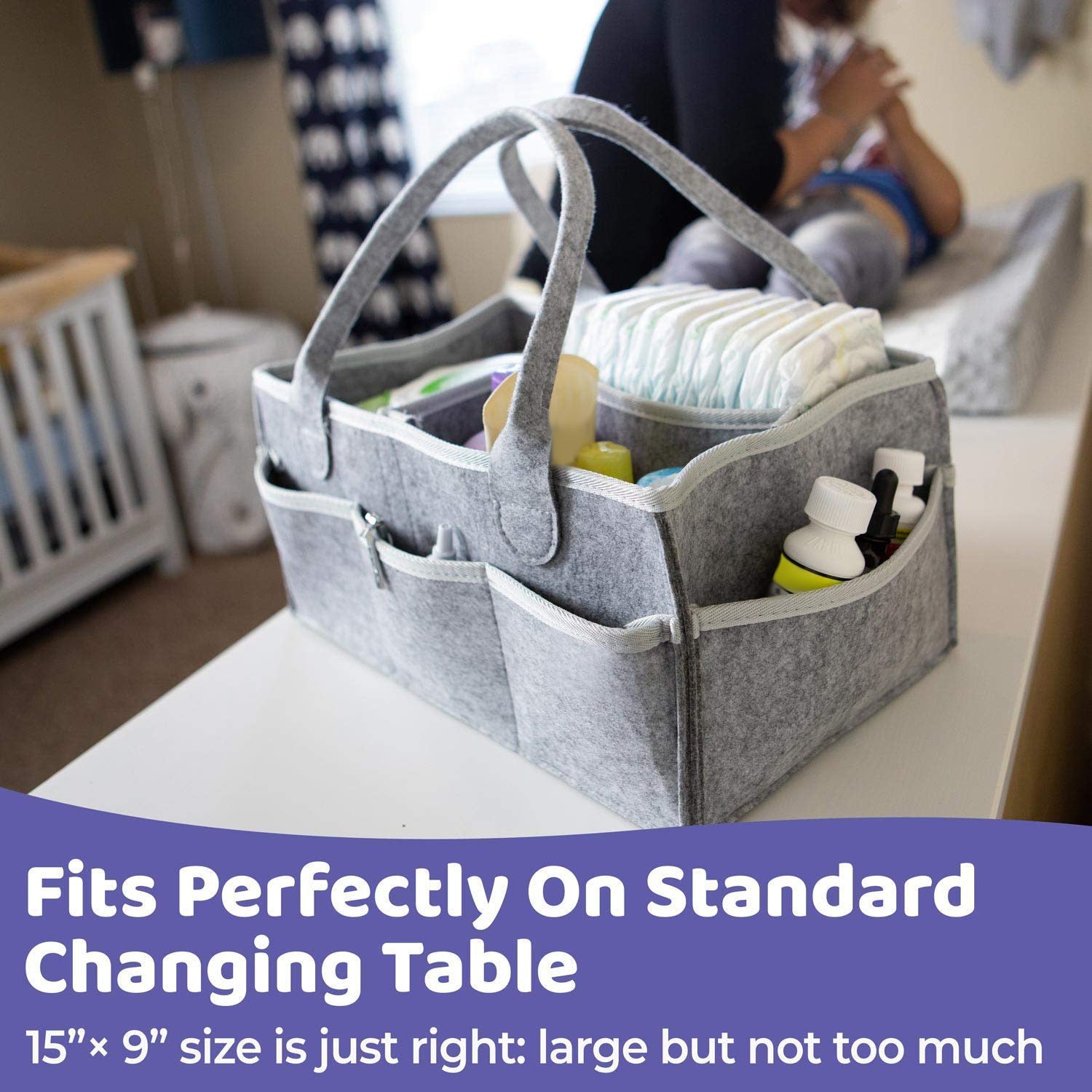 Baby Diaper Caddy Organizer Portable Holder Bag