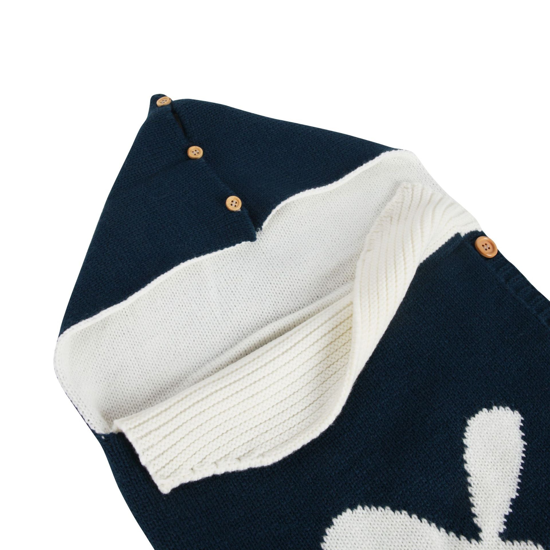 Knitted Rabbit Baby Sleeping Bag with Side Buttons