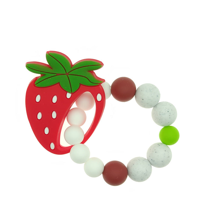 Cartoon Fruit Bracelet with Teething Comfort Toy