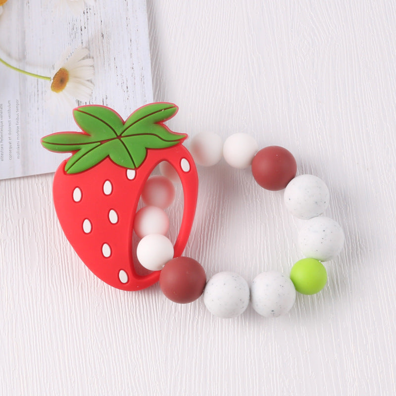 Cartoon Fruit Bracelet with Teething Comfort Toy