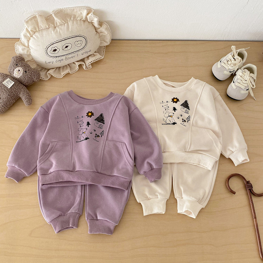 Girls Fall Casual Hoodie and Pants