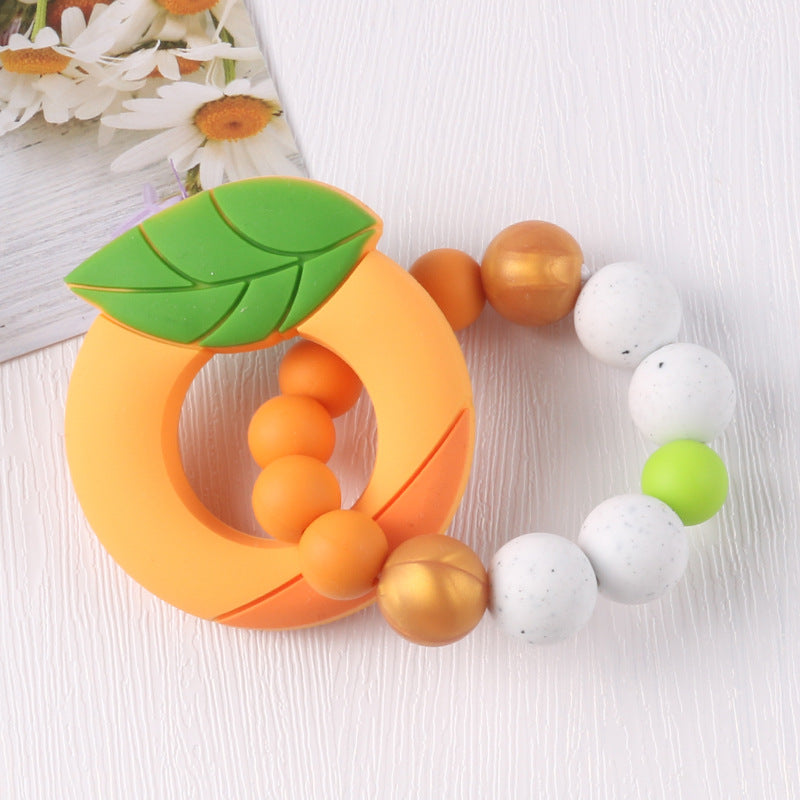 Cartoon Fruit Bracelet with Teething Comfort Toy