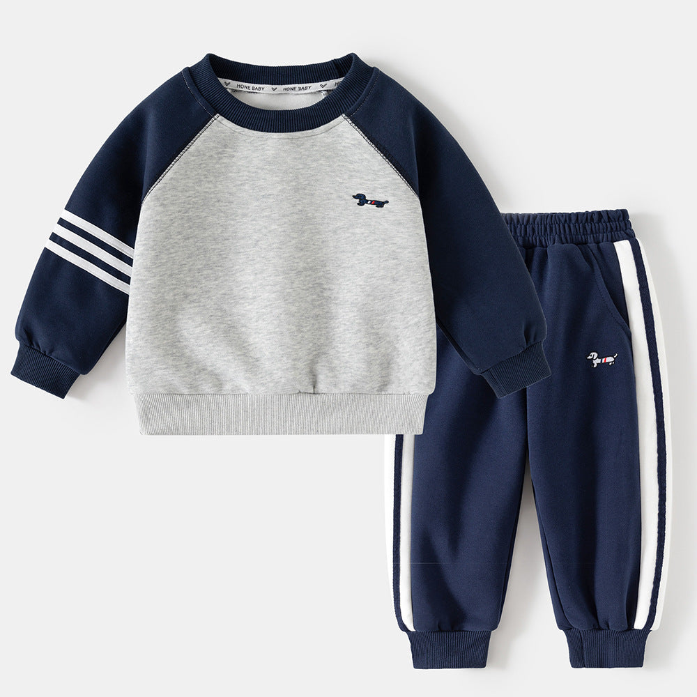 Children's Spring and Autumn Fashion Pants and Hoodie Two-Piece Set