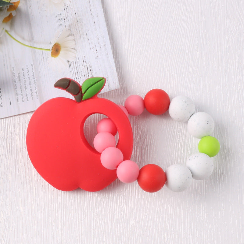 Cartoon Fruit Bracelet with Teething Comfort Toy