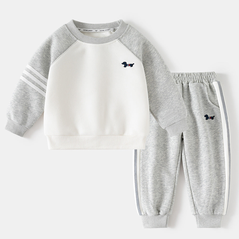 Children's Spring and Autumn Fashion Pants and Hoodie Two-Piece Set