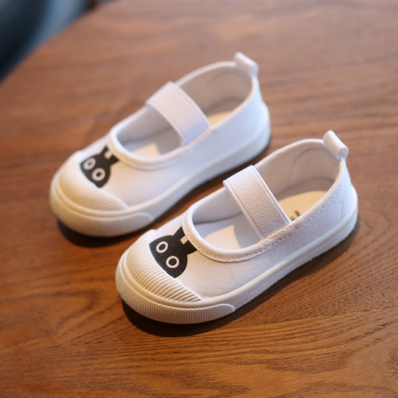 Classic Children's White Canvas Trainers