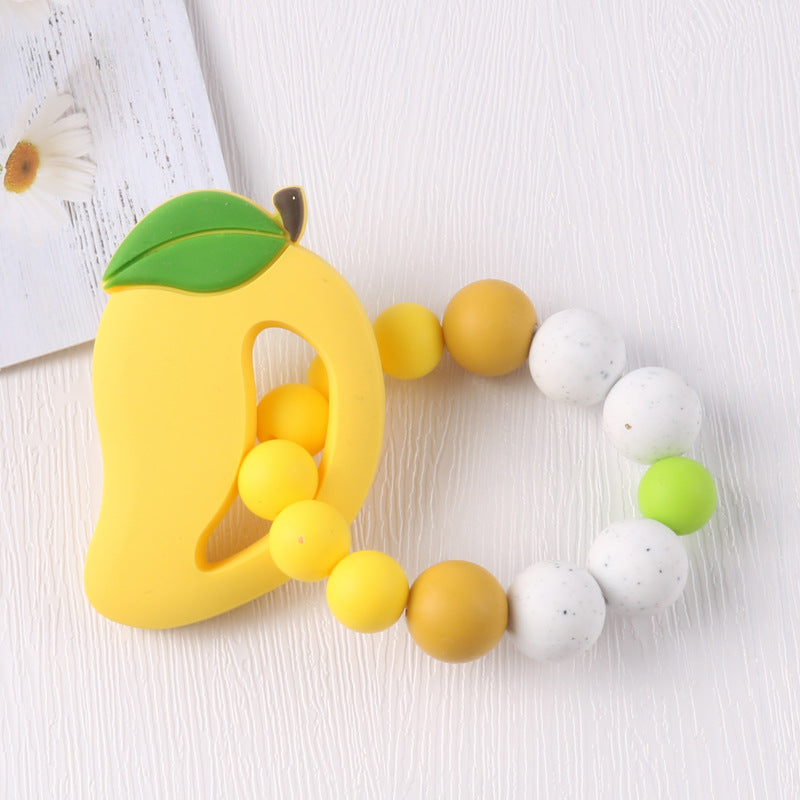 Cartoon Fruit Bracelet with Teething Comfort Toy