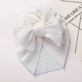 Cozy Pit-Strip Baby Beanie with Bows