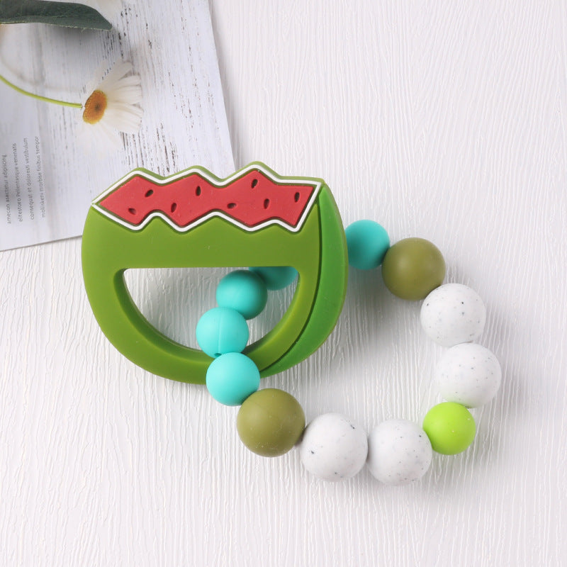 Cartoon Fruit Bracelet with Teething Comfort Toy