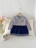 Charming Knitted Sweater Dress for Girls Long Sleeve with A-Line Silhouette