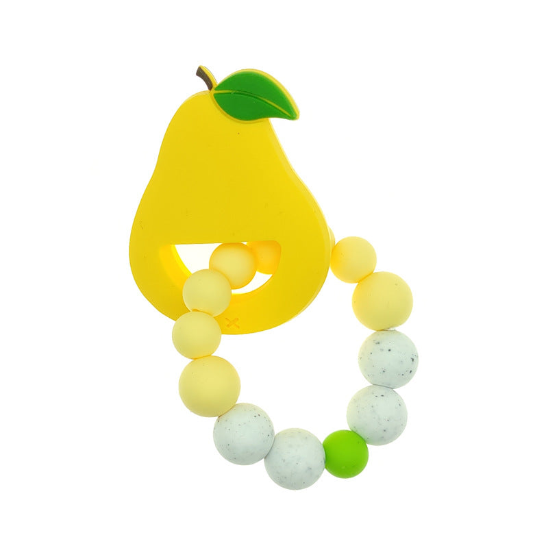 Cartoon Fruit Bracelet with Teething Comfort Toy