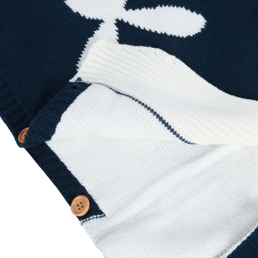 Knitted Rabbit Baby Sleeping Bag with Side Buttons