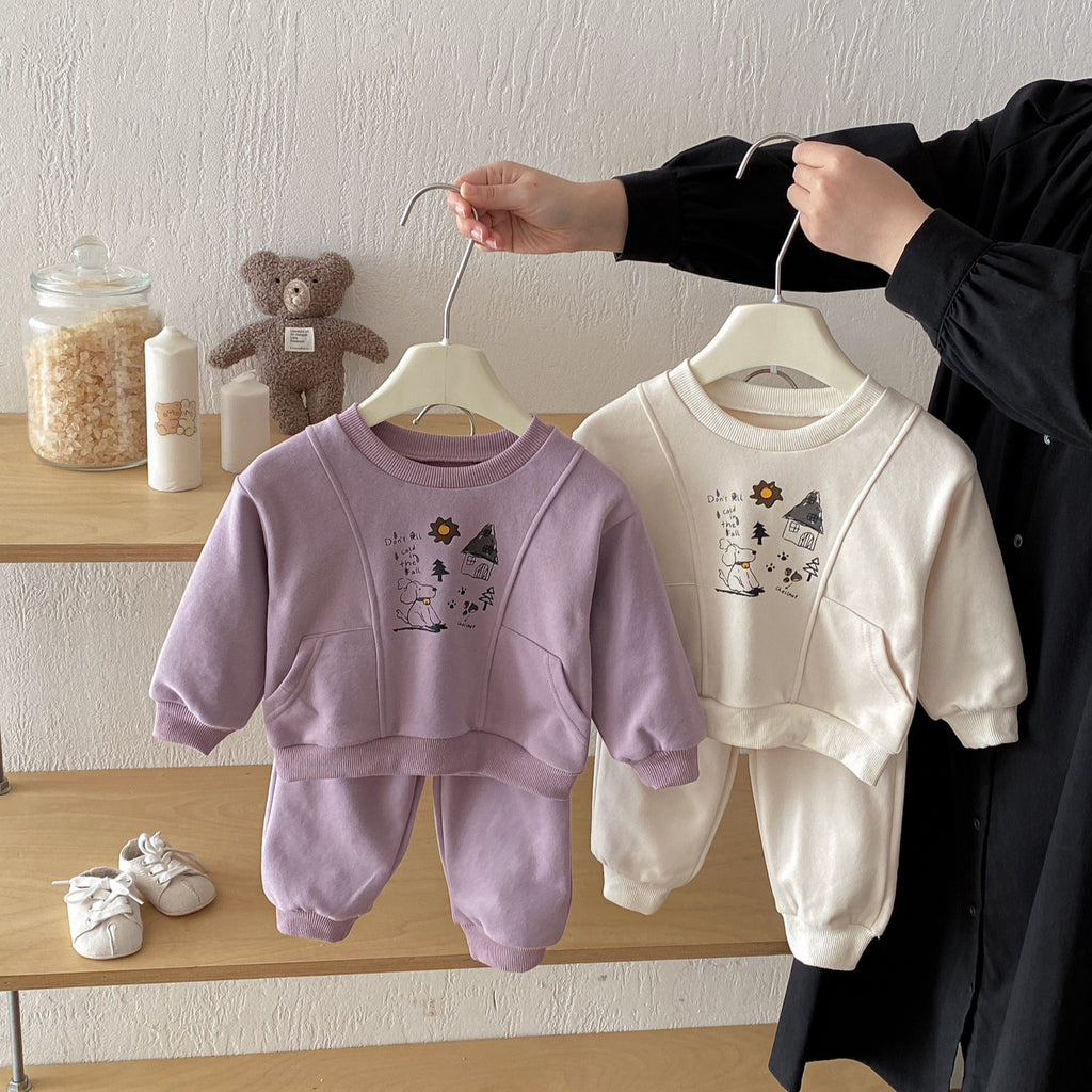 Girls Fall Casual Hoodie and Pants