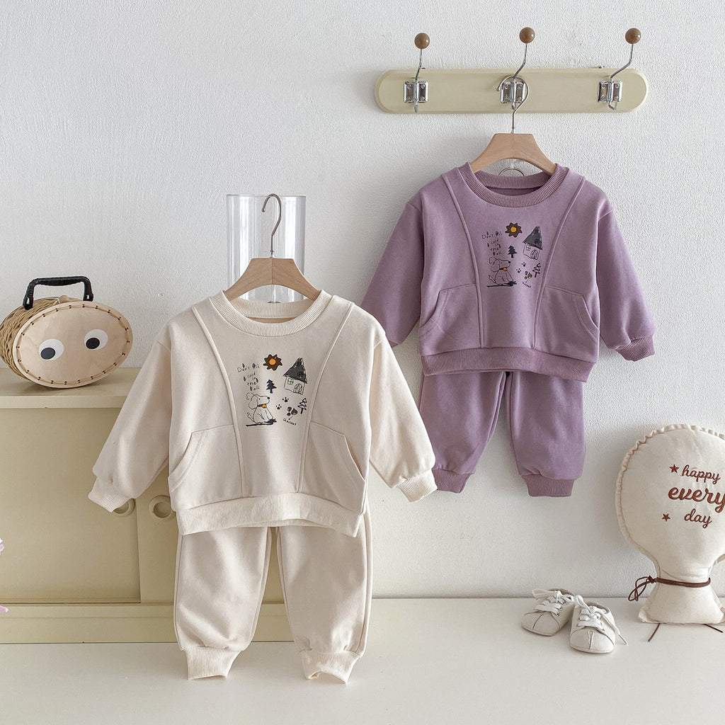 Girls Fall Casual Hoodie and Pants