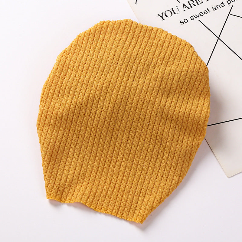 Cozy Pit-Strip Baby Beanie with Bows