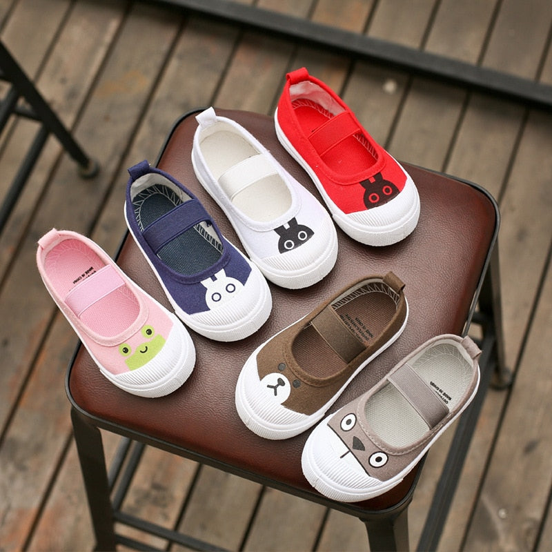 Classic Children's White Canvas Trainers