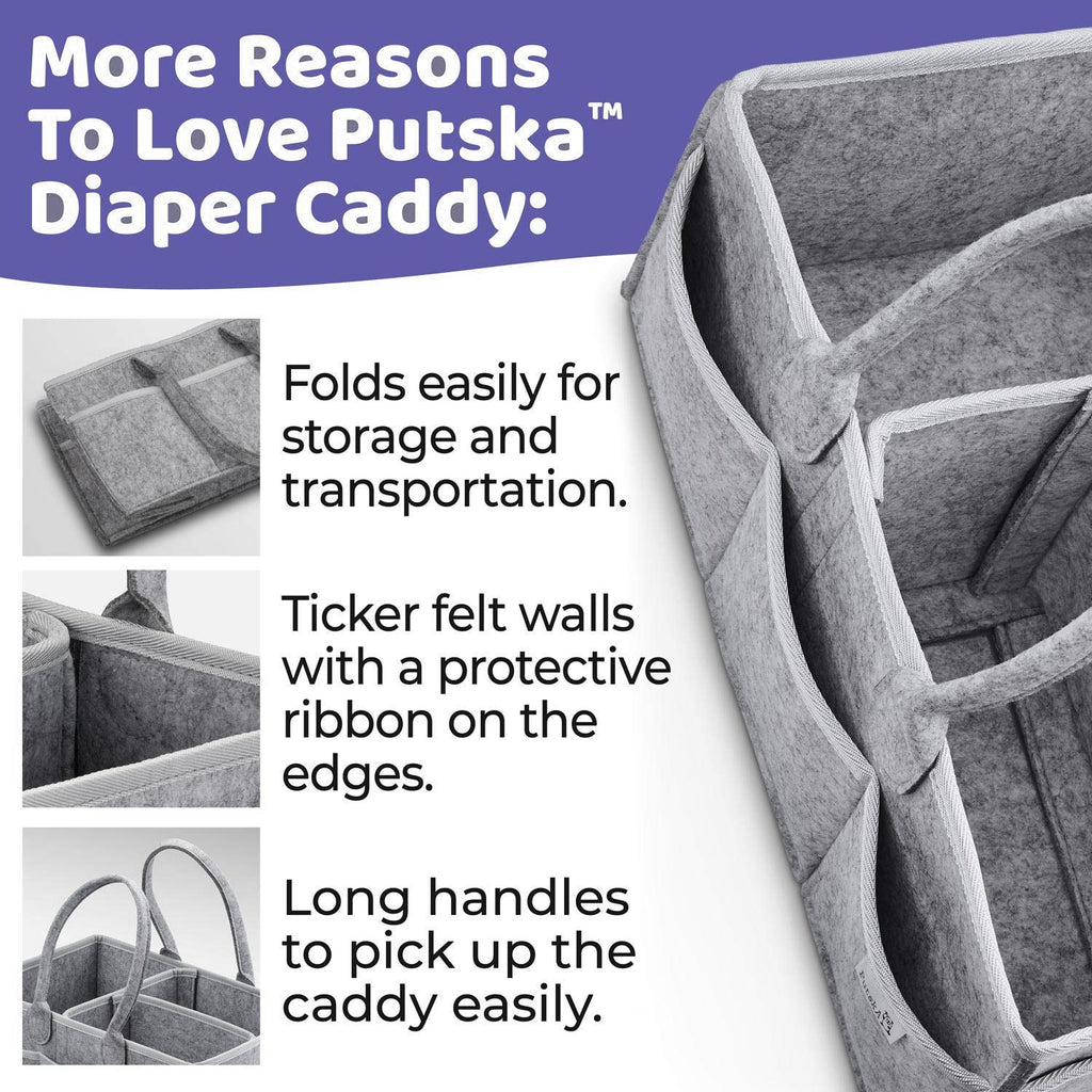 Baby Diaper Caddy Organizer Portable Holder Bag