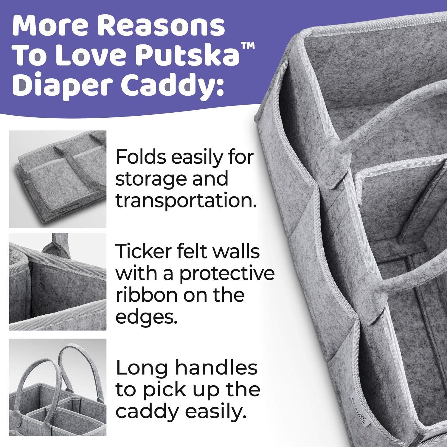 Baby Diaper Caddy Organizer Portable Holder Bag